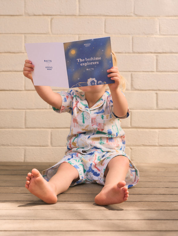 Unisex Kids Musseto Printed Linen Sleepwear Set