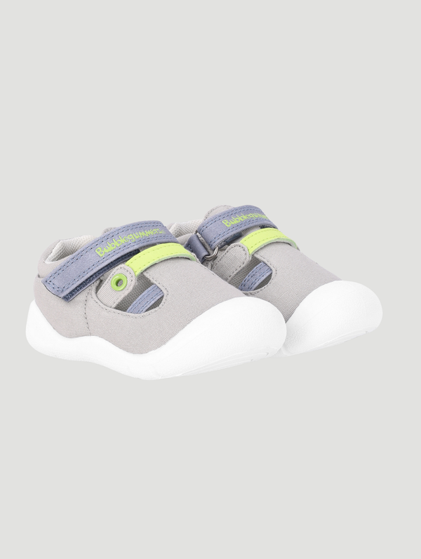 Boys Strap Sneaker - Grey