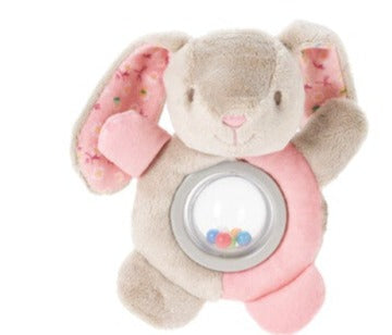 Plush Animals Round Baby Rattle