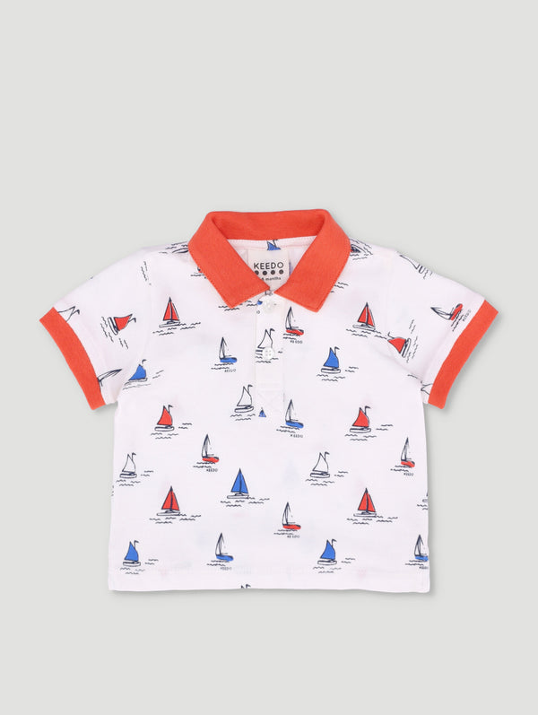 Baby Boys All Over Printed Yacht Golfer