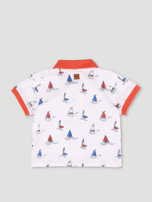 Baby Boys All Over Printed Yacht Golfer