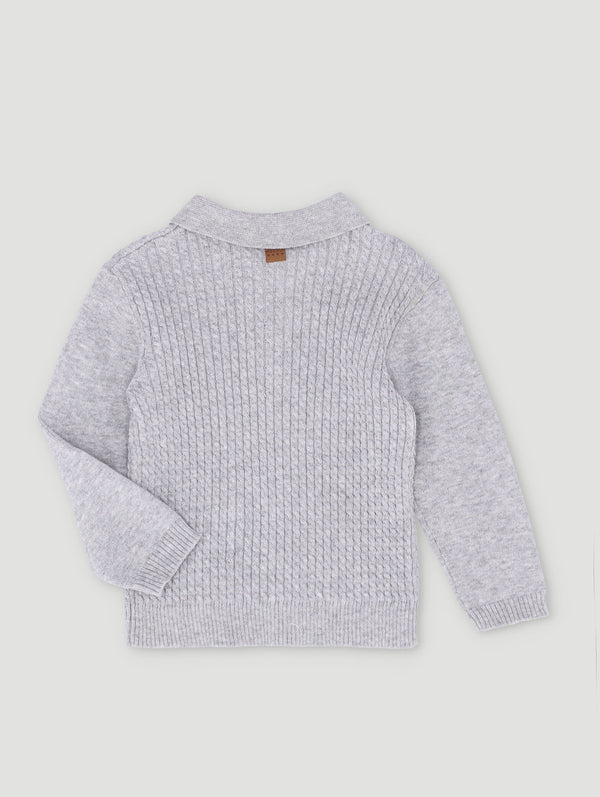 Baby Boys Cable Knit Smart Polo