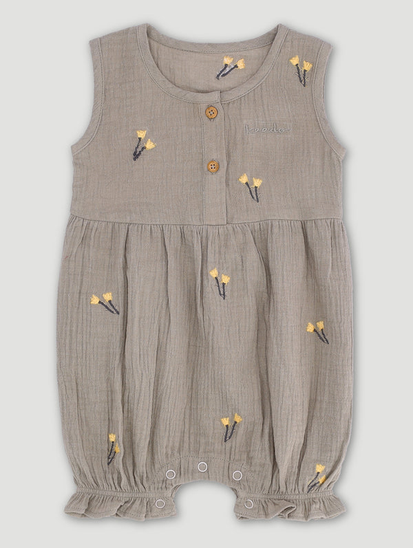 Baby Girls Bellflower Embroidered Fashion Romper