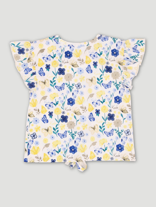 Girls Printed Florescence Fashion Tee