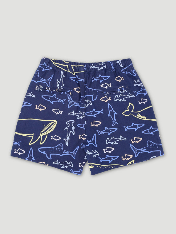 Boys Ultramarine Printed Short