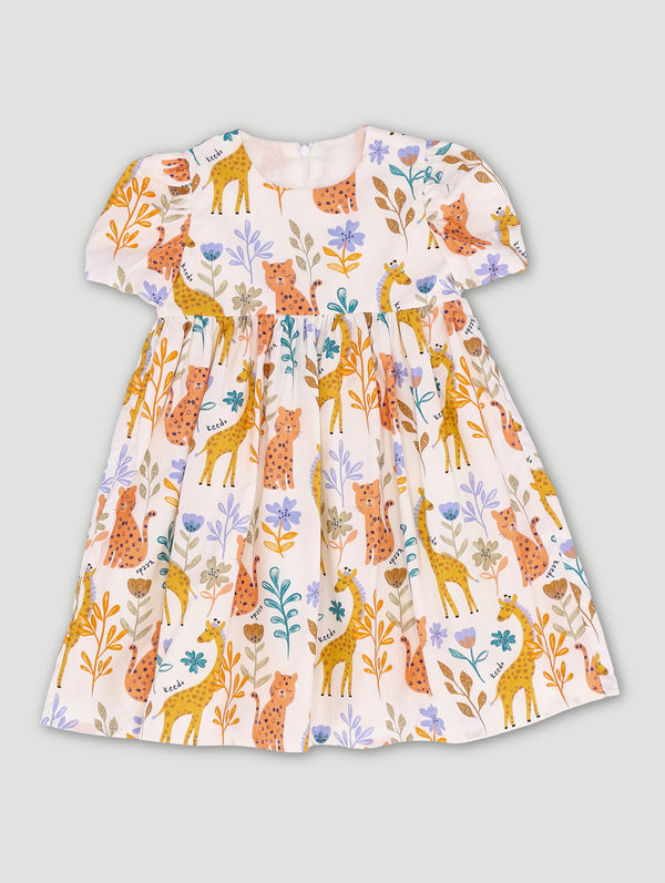 Girls Printed Safari Dress