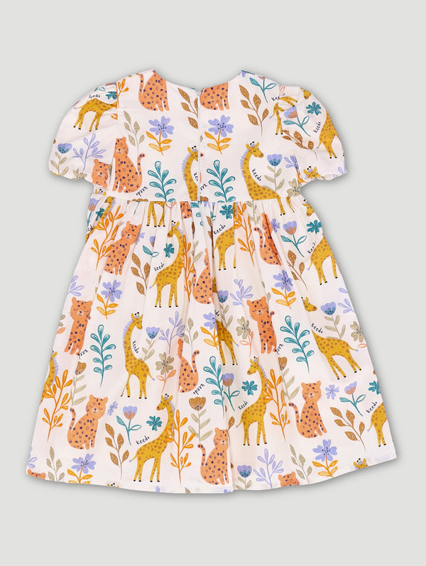 Girls Printed Safari Dress