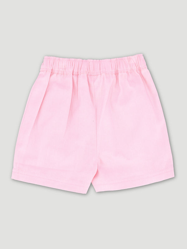 Baby Girls Pink Poplin Twill Short