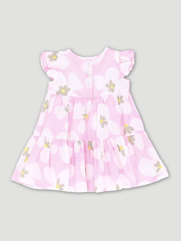 Baby Girls Printed Blooms Tiered Dress
