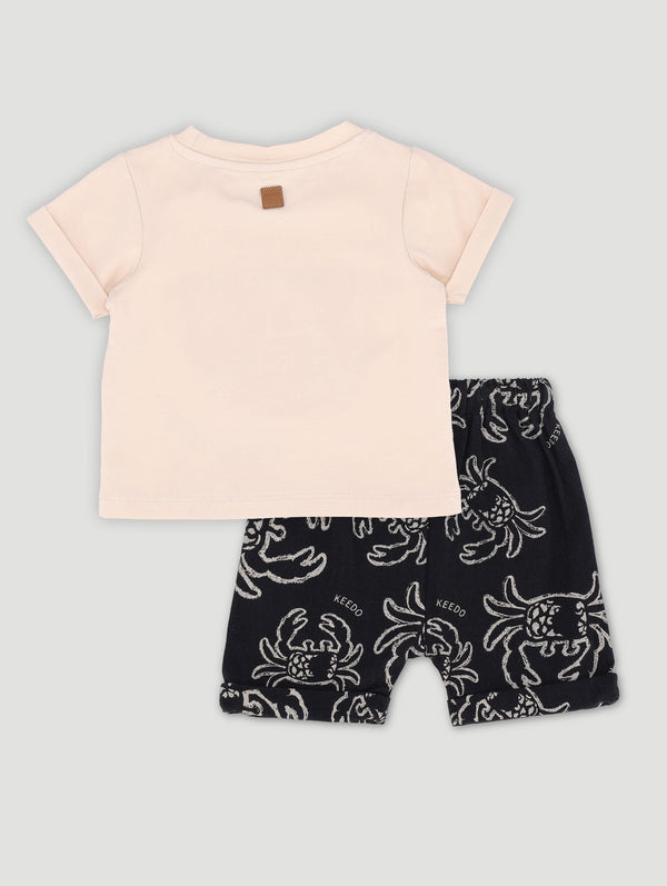 Baby Boys Seaside Printed Tee And Short Set