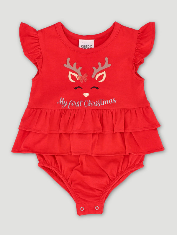 Baby Girls Christmas Bloomer