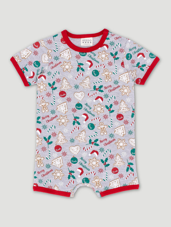Unisex Baby Printed Christmas Grow