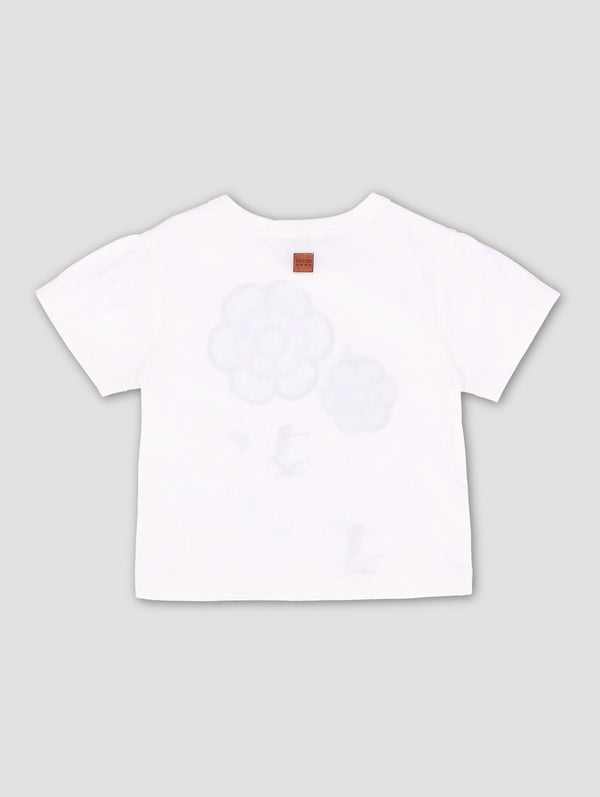 Baby Girls Heart Embroidery Tee