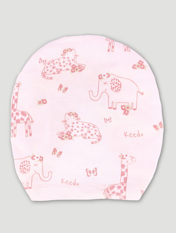 Pink Kitty Beanie with Bow