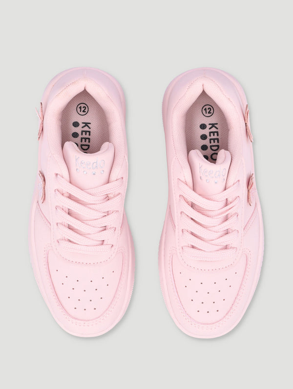 Girls Pink Butterfly Sneaker