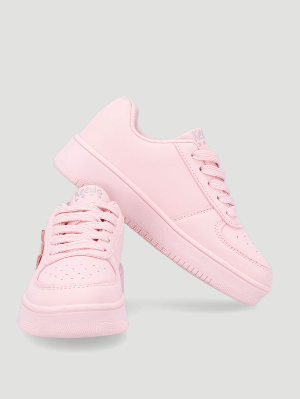 Girls Pink Butterfly Sneaker