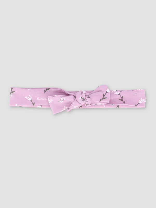 Baby Girls Lilac Floral Cotton Lycra Headband