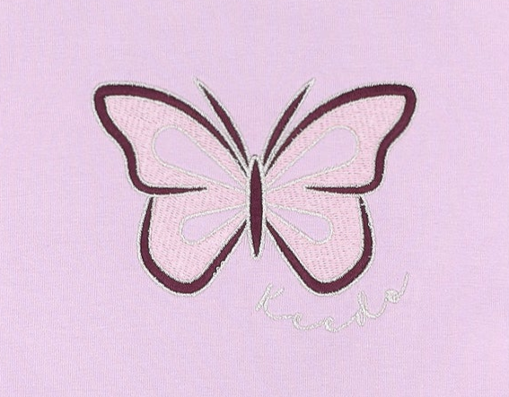 Baby Girls Butterfly Short Sleeve Fashion Tee