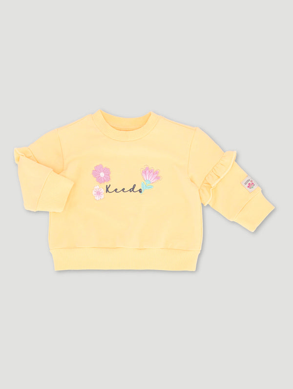 Baby Girls Embroidered Fleece Top