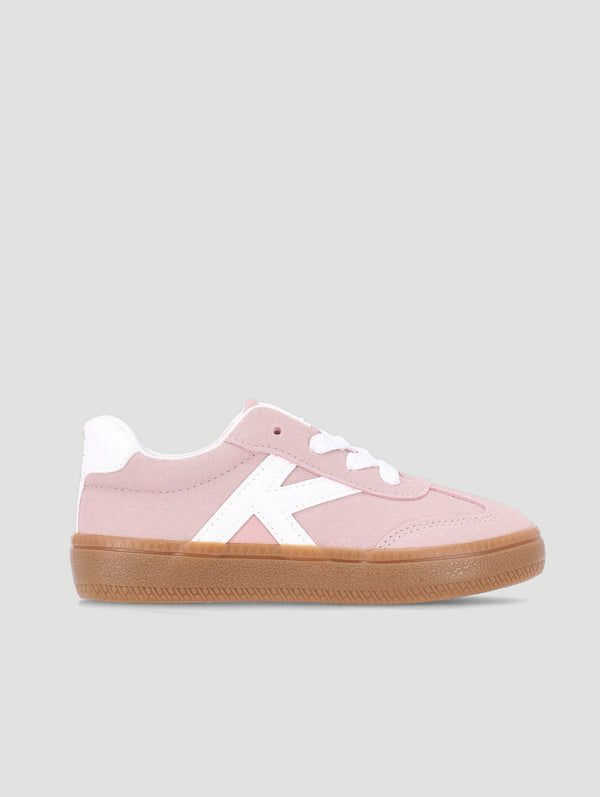Girls Suede Skate Sneaker - Blush