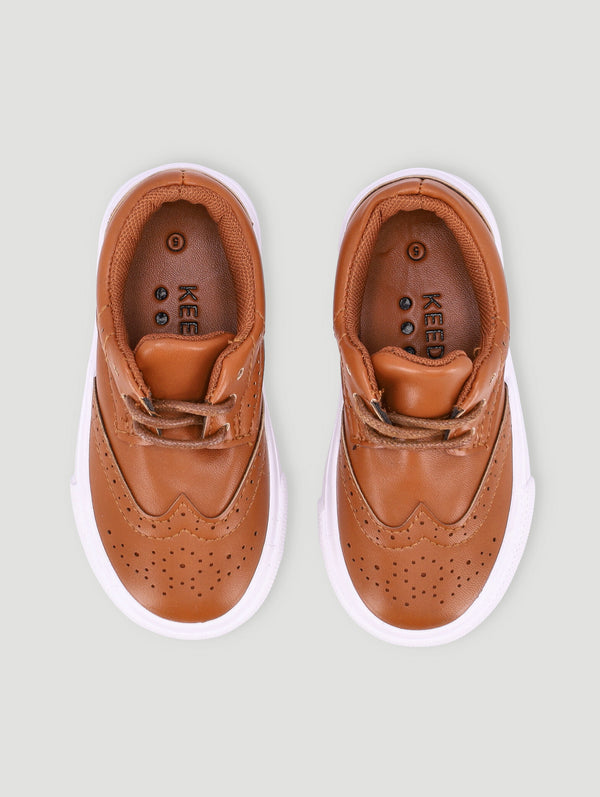 Boys Tan Brogue Smart Lace Up Occasion Shoe