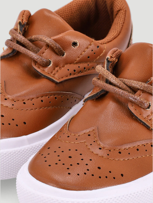 Boys Tan Brogue Smart Lace Up Occasion Shoe