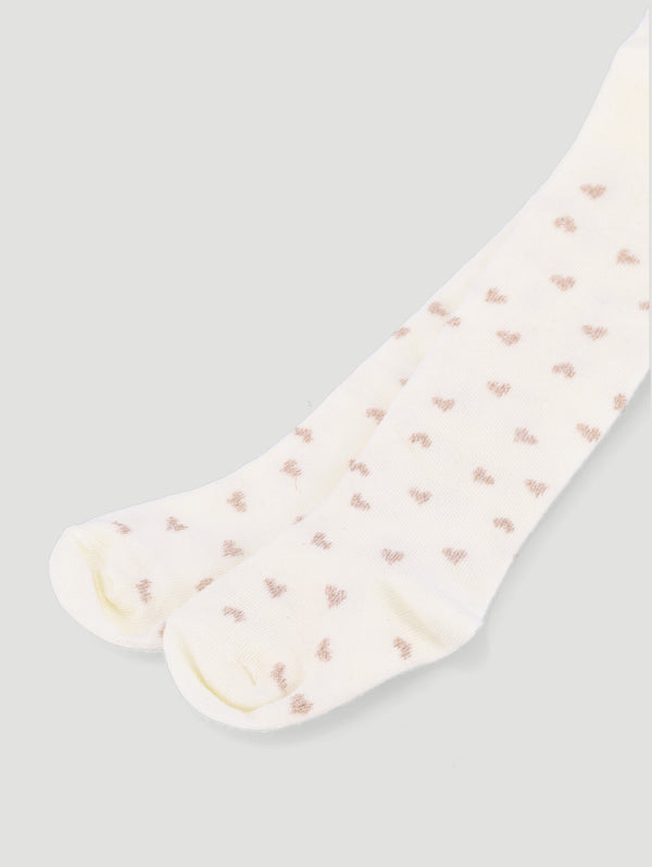Girls Glitter Heart Stockings