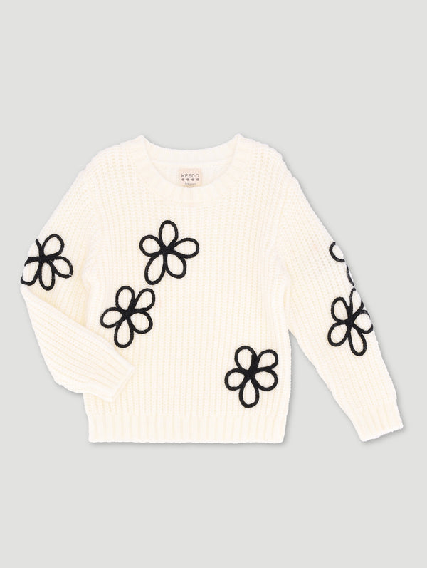 Girls Cornelli Flower Knitwear