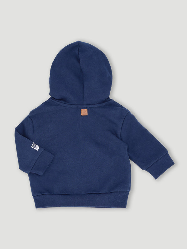Baby Boys Fleece Hoody With Applique