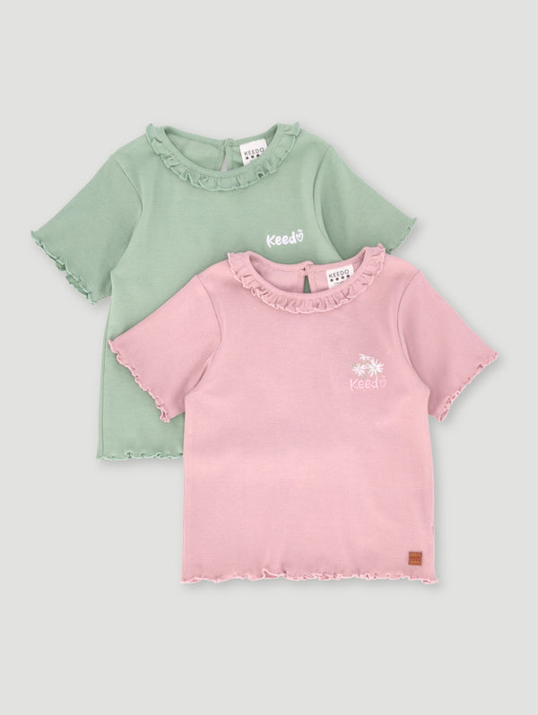 Girls 2 Pack Tee - Multi