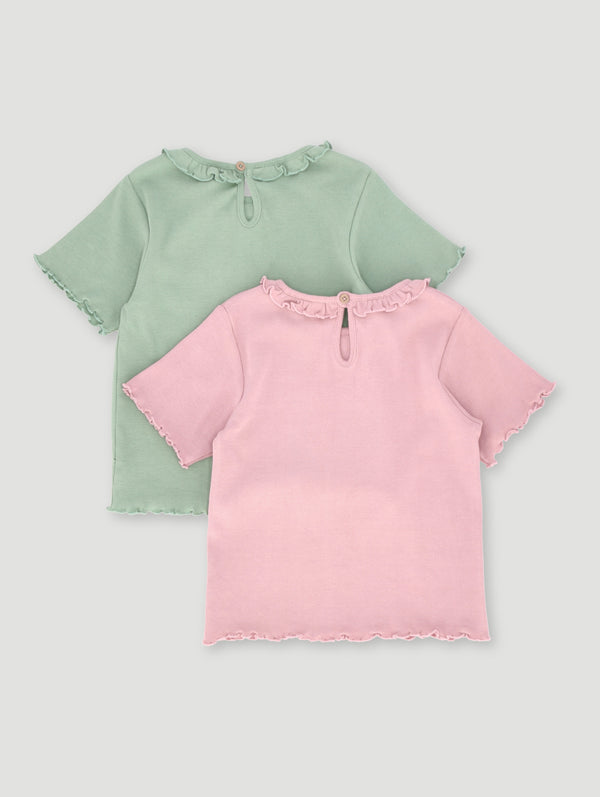 Girls 2 Pack Tee - Multi