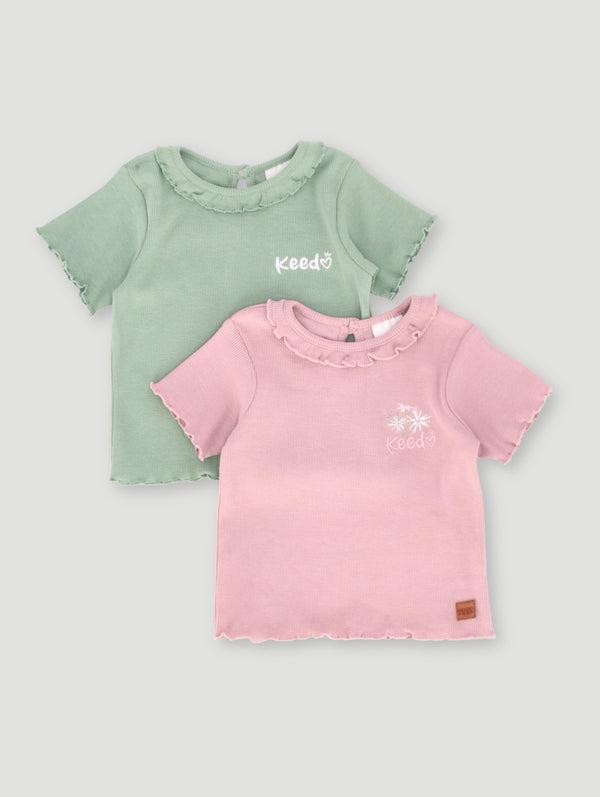 Baby Girls 2 Pack Tee - Multi