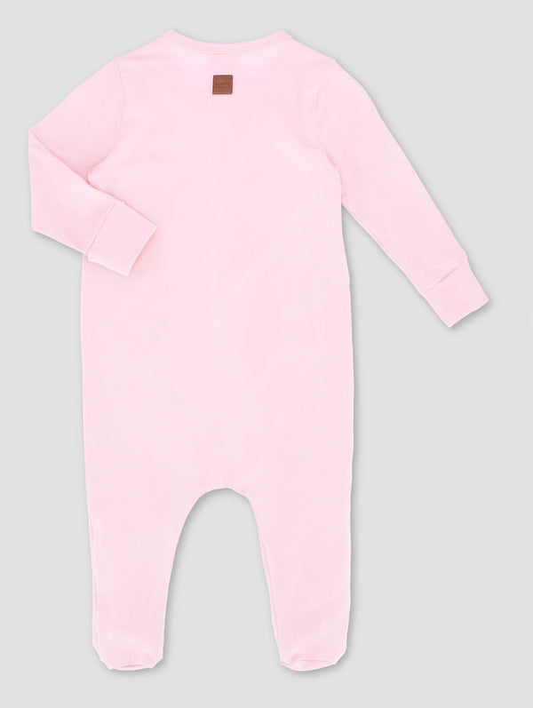 Baby Girls Long Sleeve Embroidered Sleepsuit