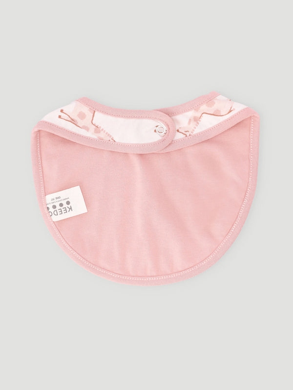 Baby Girl Giraffe Bib - Cream