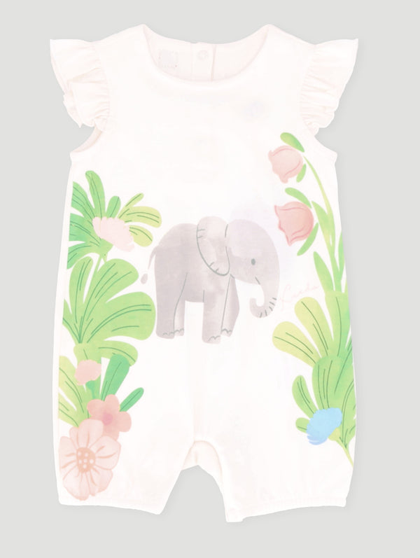 Baby Girls Jungle Ellie Romper - Cream
