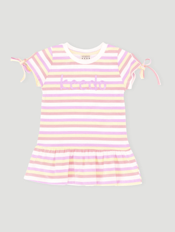 Baby Girls Core Stripe Dress - Multi