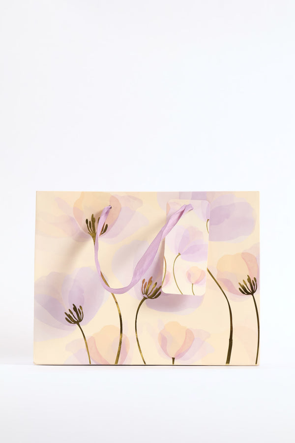 Washed Foral Gift Bag Small - Lilac