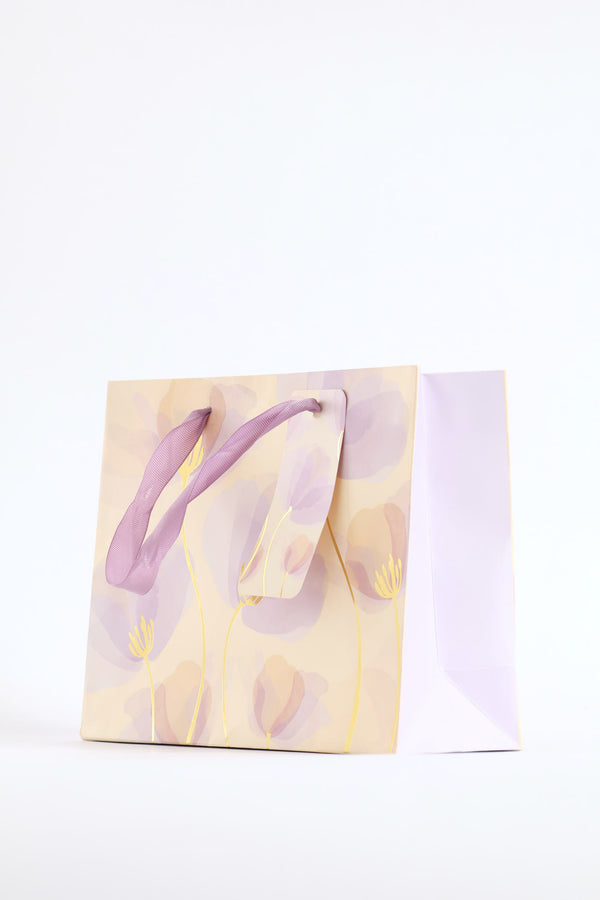 Washed Foral Gift Bag Small - Lilac