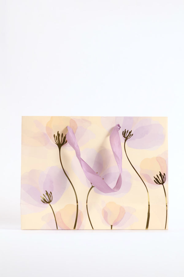 Washed Foral Gift Bag Small - Lilac