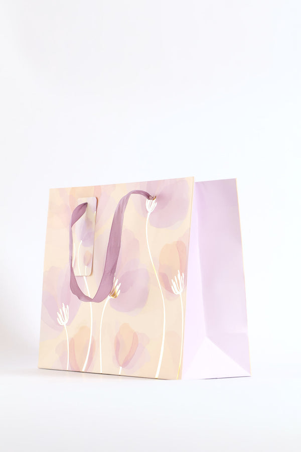 Washed Foral Gift Bag Medium - Lilac