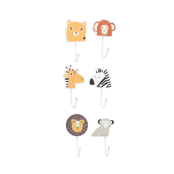 6 Piece Safari Wall Hook