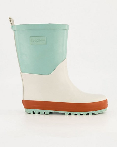 Aqua Colourblock Rainboots