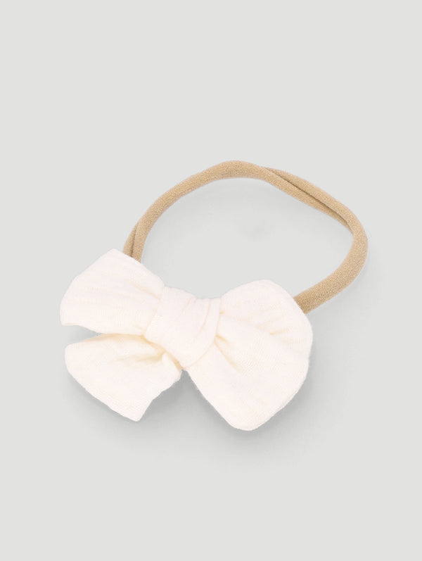 Stikkilolo Muslin Bow Headband - Cream
