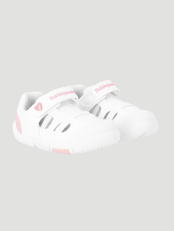 Girls Strap Sneaker - White