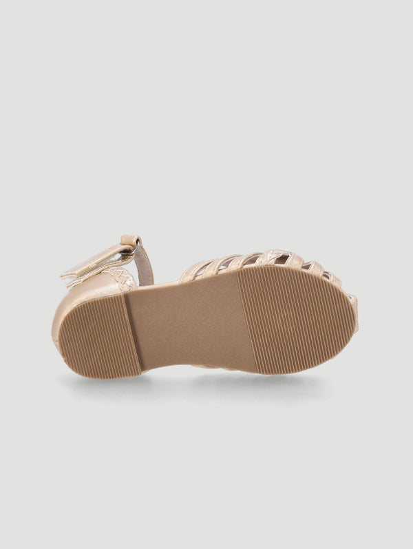 Girls Caged Sandal - Gold