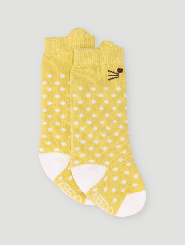 Peek-A-Boo Bobby Socks - Mid Yellow