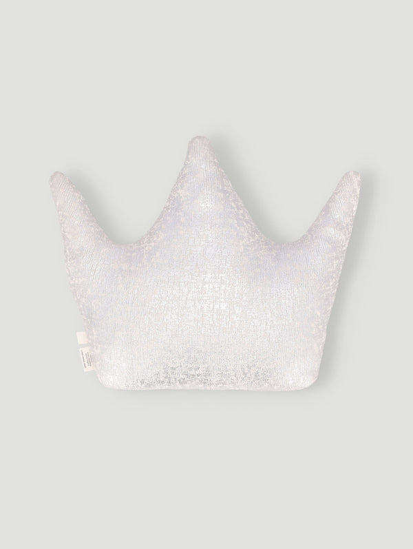 Silver Crown Shaped Cushion