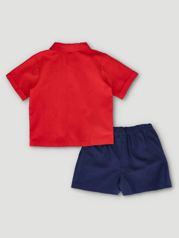 Boys Imperial Embroidered Linen Set