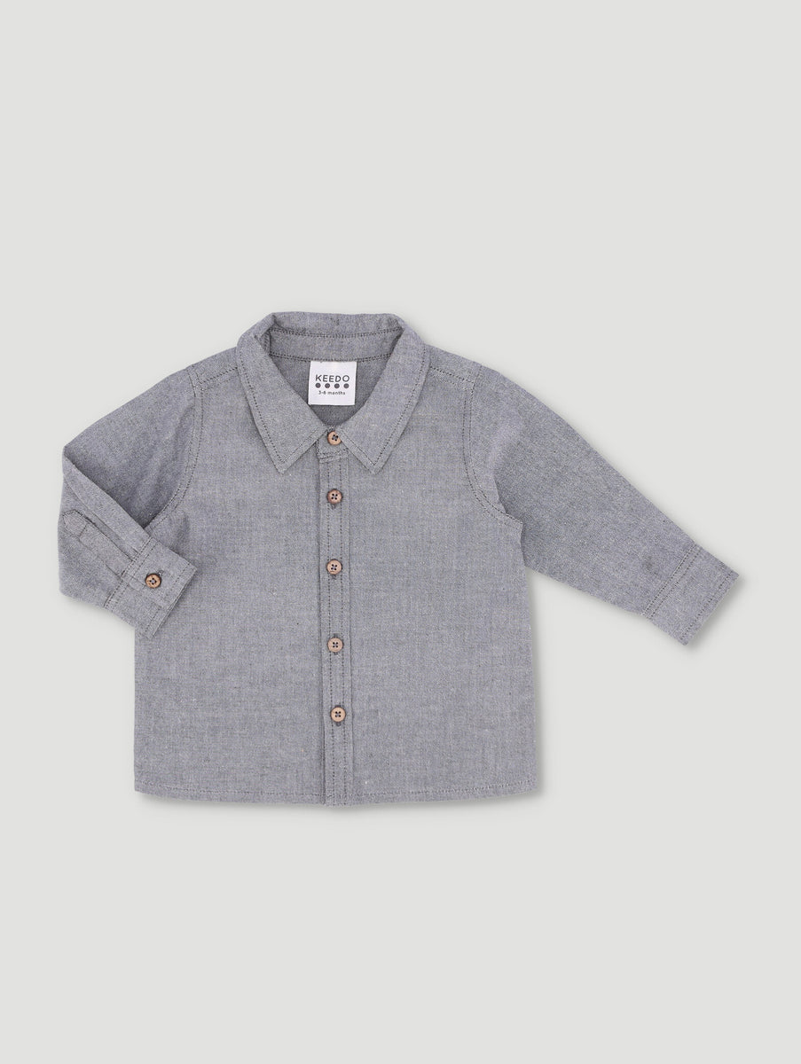 Baby Boys Premium Shirt Crossdye Linen Blend – Keedo