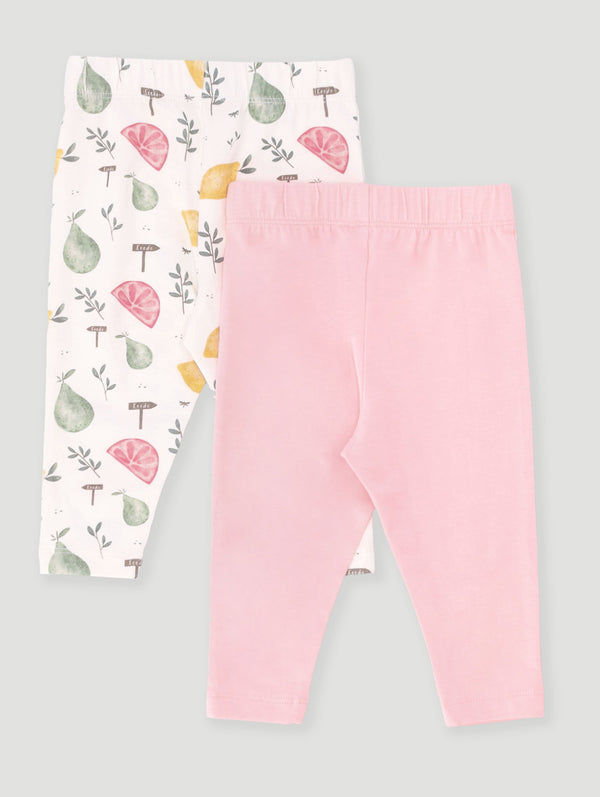 Baby Girls  2 Pack Fruit Legging - Pink